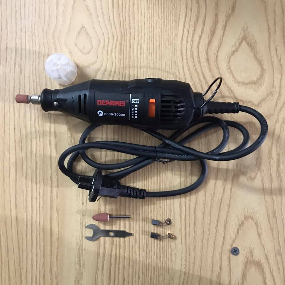 [Siêu rẻ ] Máy mài điện 220v DEARMEI có 5 cấp độ mài KÈM BỘ 30 ĐẦU MÀI SIÊU TIỆN LỢI CHO ANH EM