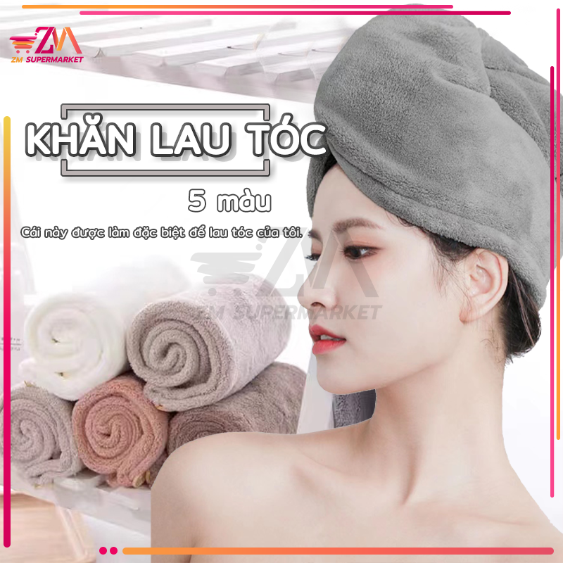 Cho Nữ Khăn quấn ủ tóc lau khô siêu tốc,Khăn nhung khô nhanh siêu thấm.Khăn quấn tóc gội đầu cao cấp,cotton mềm mại mũ. Khăn quấn lau khô tóc có nút cài, Khăn quấn ủ tóc lau khô siêu tốc.