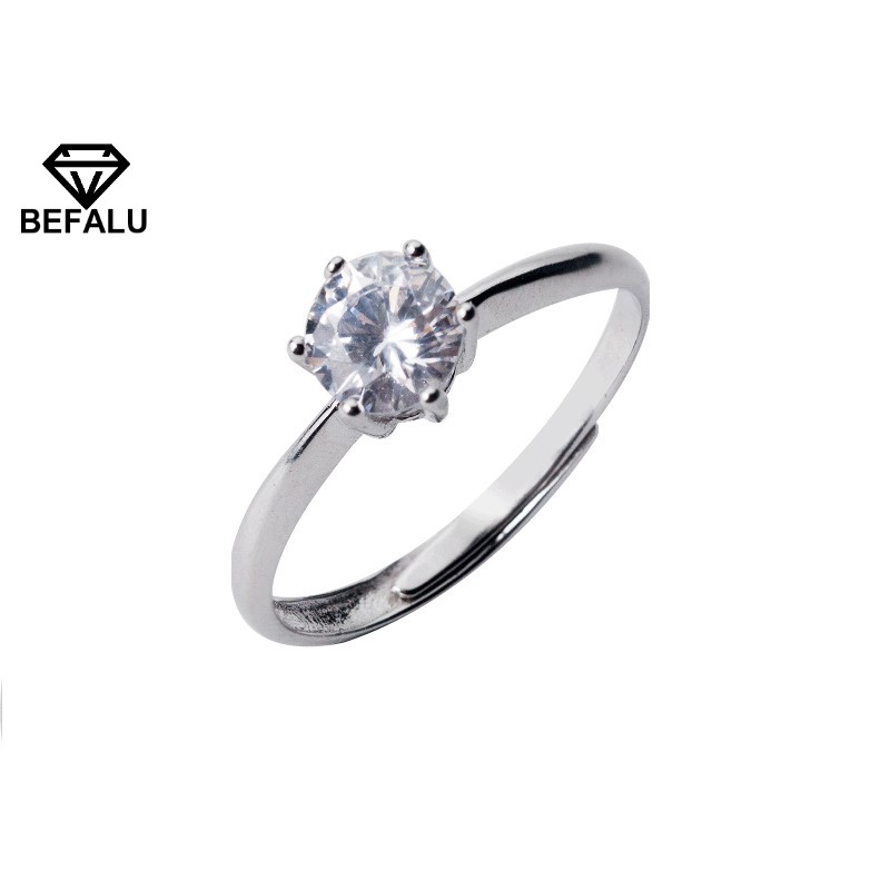 Nhẫn nữ dễ thương bạc 925 đính đá kiểu hàn quốc n37 freesize - befalu
