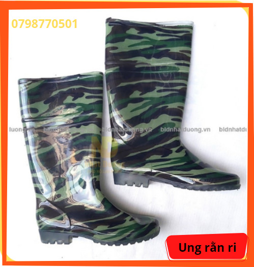 Ủng nhựa rằn ri, ủng nhựa dẻo lội nước, trộn bê tông, đi mưa.
