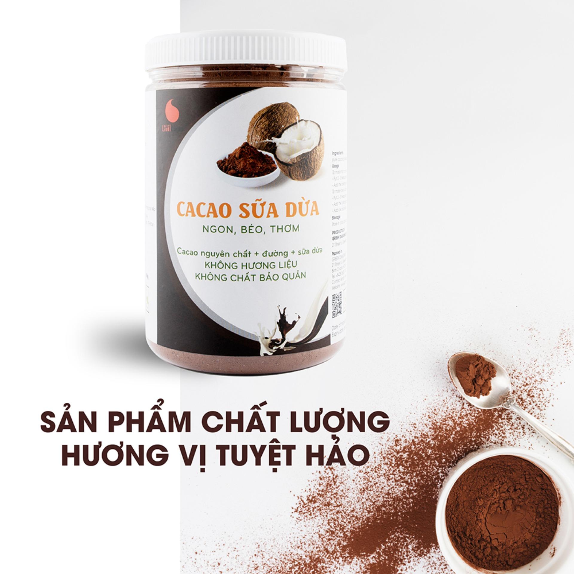 Bột cacao sữa dừa Light Cacao - Hũ 550gr