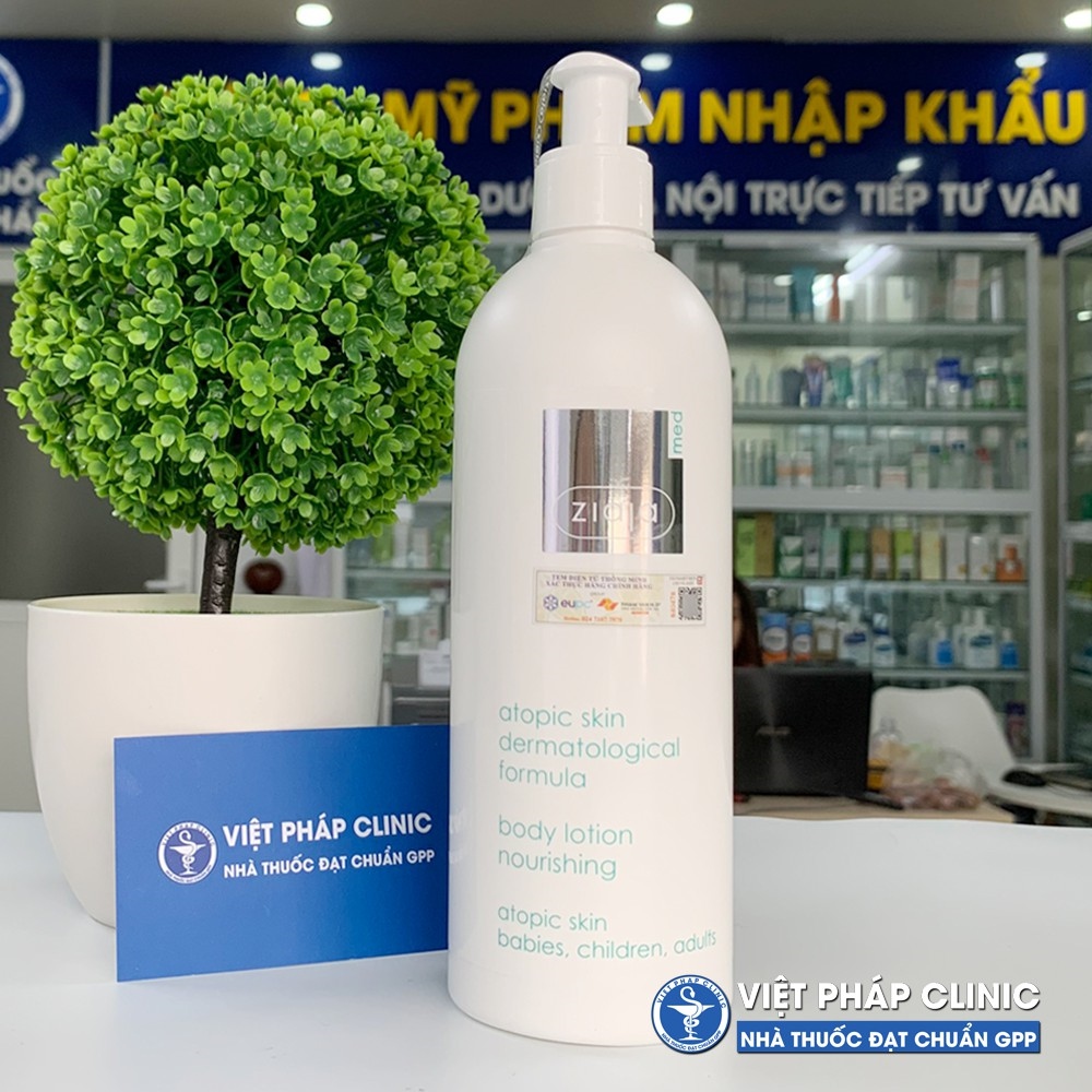 Nhũ Tương Mượt Da Toàn Thân 1  Urê - Ziaja Med Atopic Skin Dermatological Formula Body Lotion Nourishing