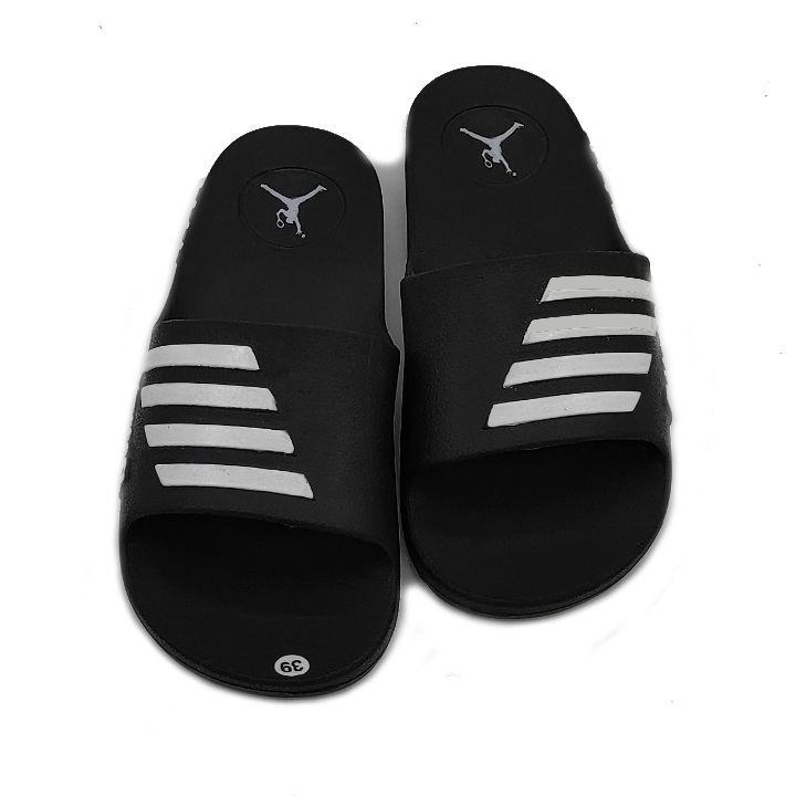 Dép nam Bevis - quai ngang thiết kế kẻ sọc tinh tế - đế đúc liền EVA chắc chắn dẻo dai êm chân BE139-1 (Đen)