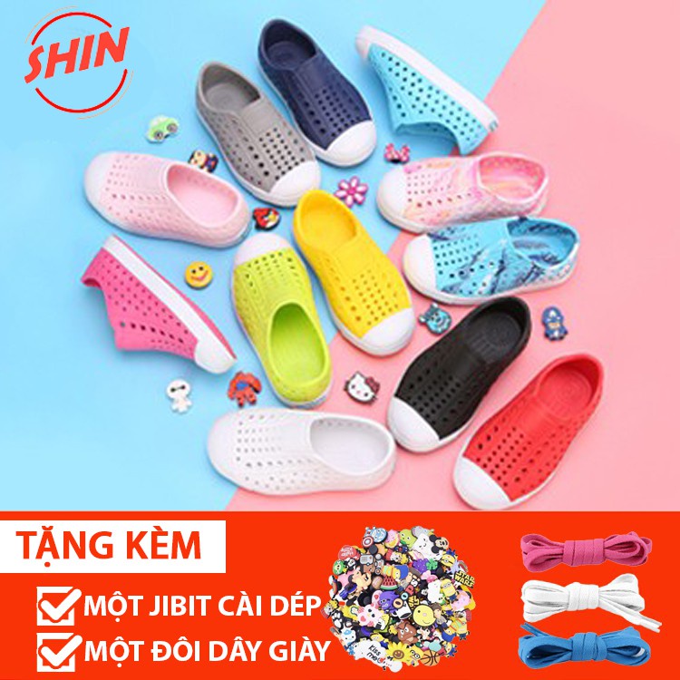 Giay Nhựa Đi Mưa Hạo Tiết Nhiều Màu Giày Lưới Lỗ Thoáng Khí Mùa Hè Đi Bên Ngoài NGày Thường Dành Cho Nam Và Nữ