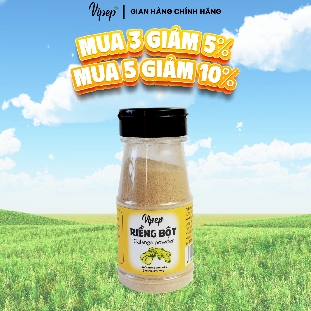 Riềng bột tự nhiên vipep hũ nhựa 40g