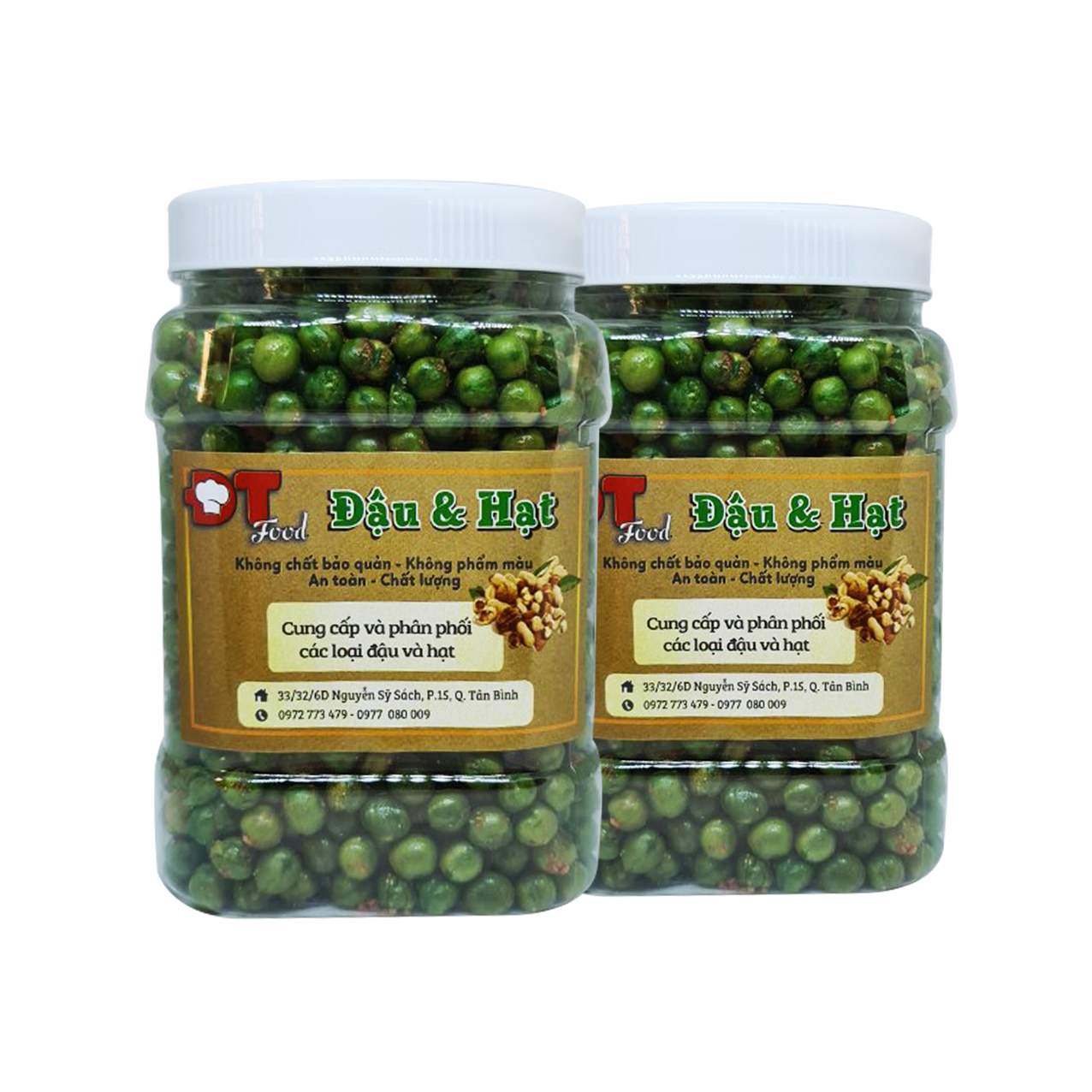 1Kg Đậu hà lan tỏi ớt sấy giòn DTFood thơm ngon bổ dưỡng
