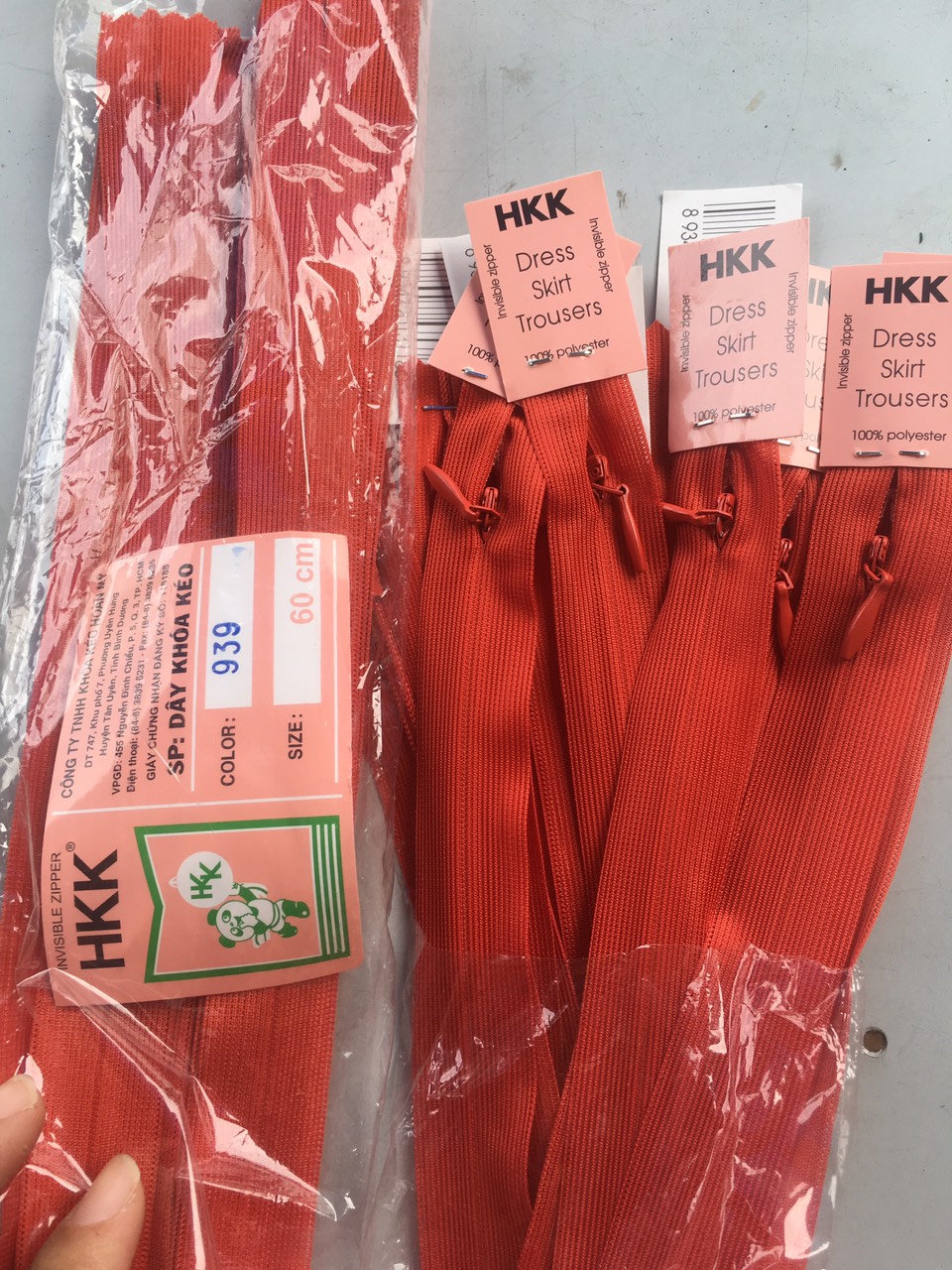 Dây kéo giọt nước HKK 60cm giá 1 lố 12 dây