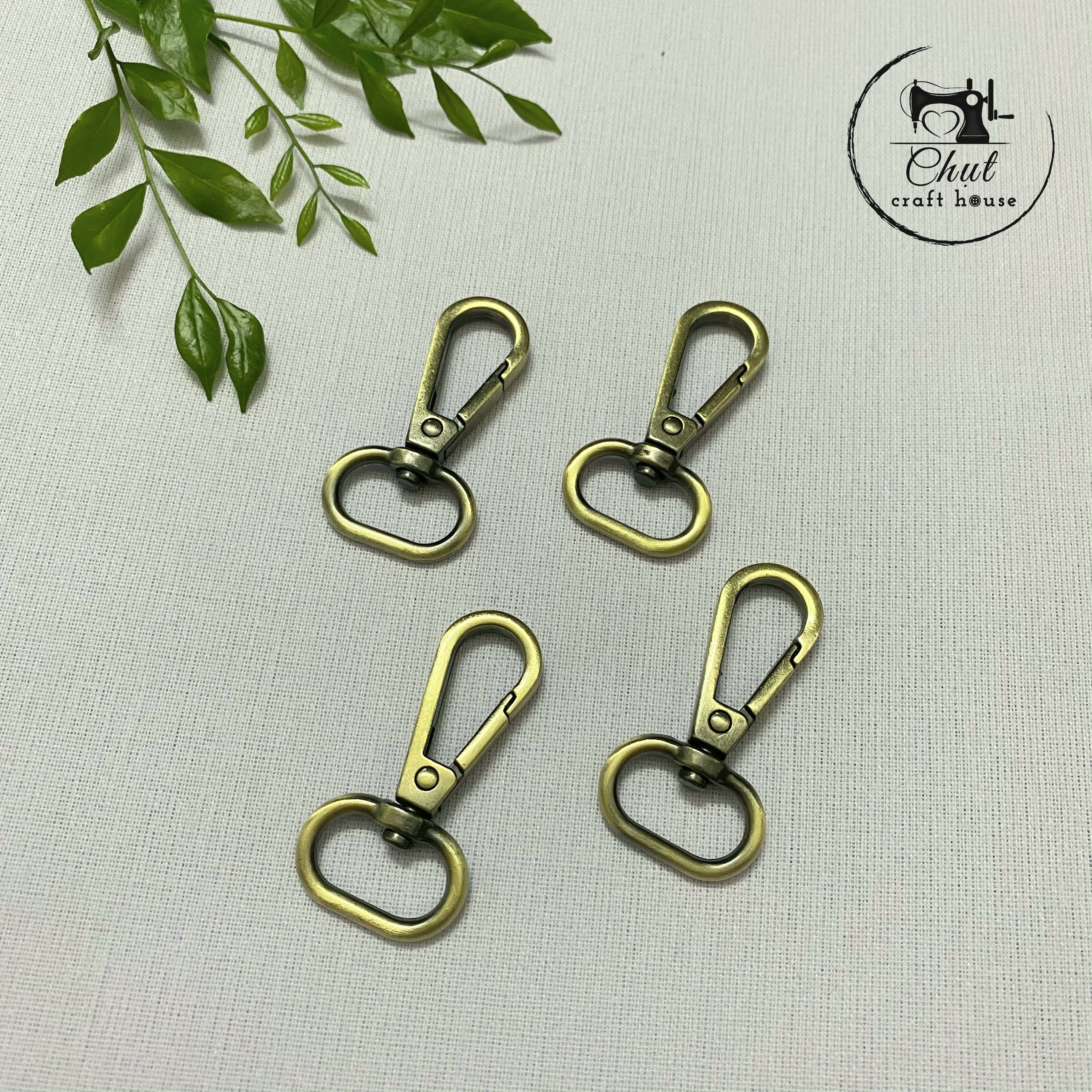 Móc càng cua 2cm đồng - Phụ kiện làm túi