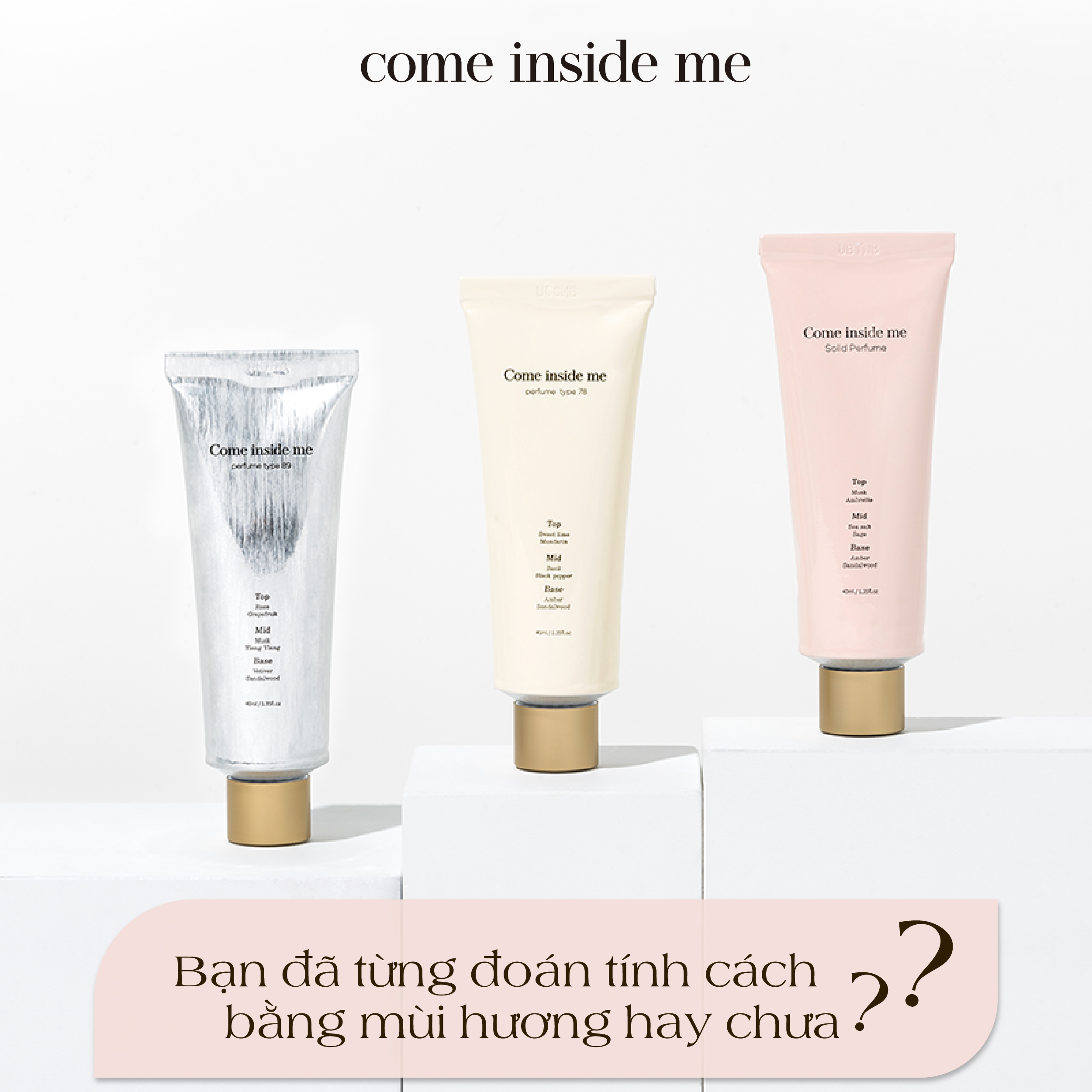Nước hoa khô dành cho nữ 15~35 tuổi mùi thơm nhẹ nhàng quyến rũ thương hiệu come inside me hàn quốc 40ml - lucky beauty store