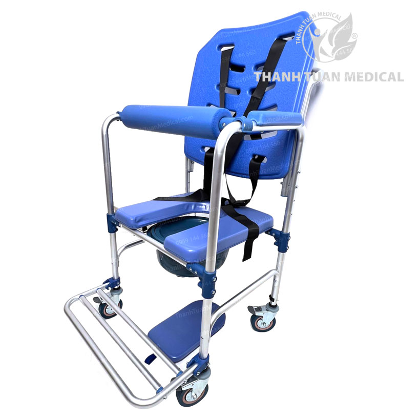 Ghế bô kết hợp ghế tắm có đai an toàn cho người tai biến, bại não, người già GBM-015