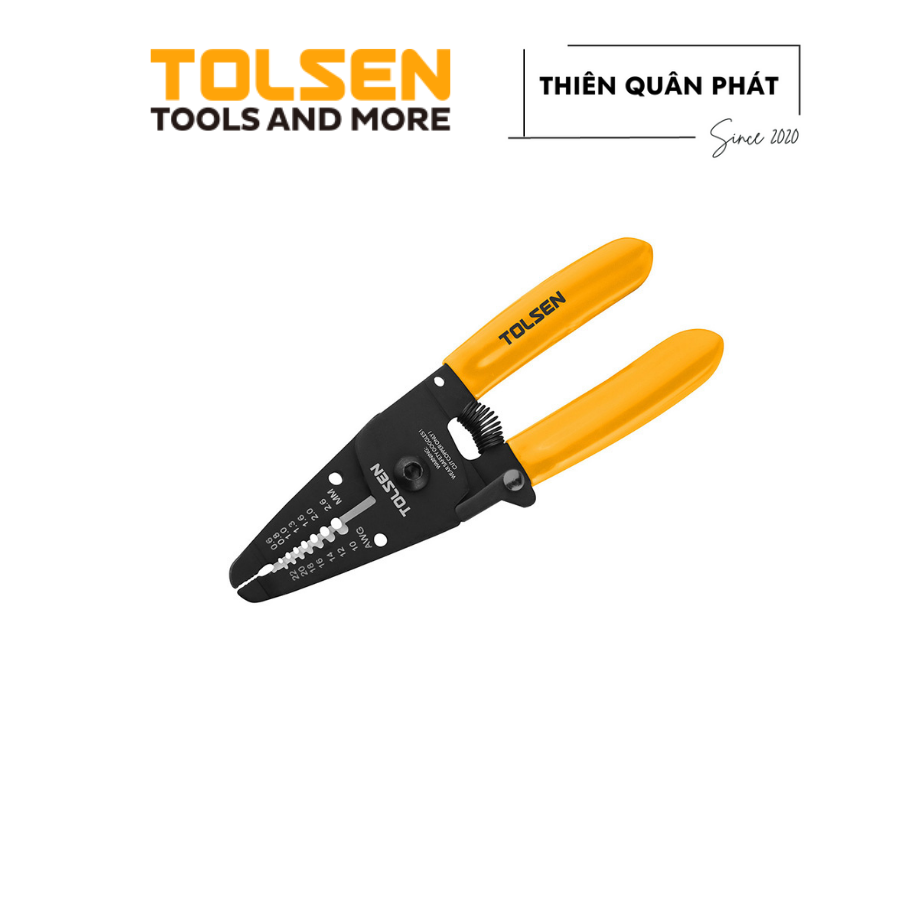 Kềm tuốt dây 7 trong 1 Tolsen 38051 đầu hợp kim, tuốt được nhiều loại dây