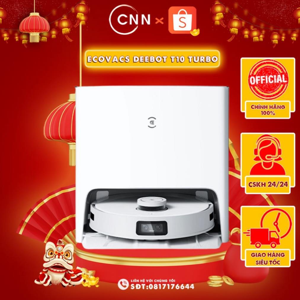 Robot hút bụi ddboot robot - robot hút bụi lau nhà ecovacs deebot t10 turbo hàng quốc tế robot tự giặt khăn cao cấp