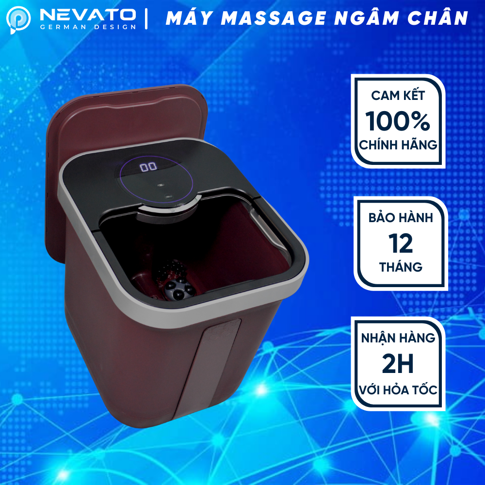 Máy massage ngâm chân thải độc hồng ngoại nvf605 - thương hiệu nevato