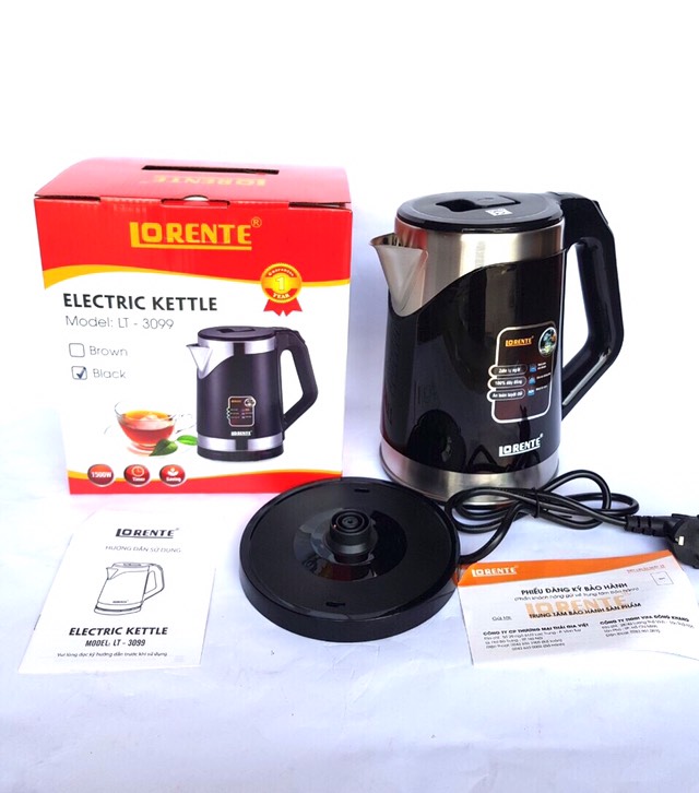 Msclv- ấm đun siêu tốc 2 lít lorente lt-3099 công suất 1500w