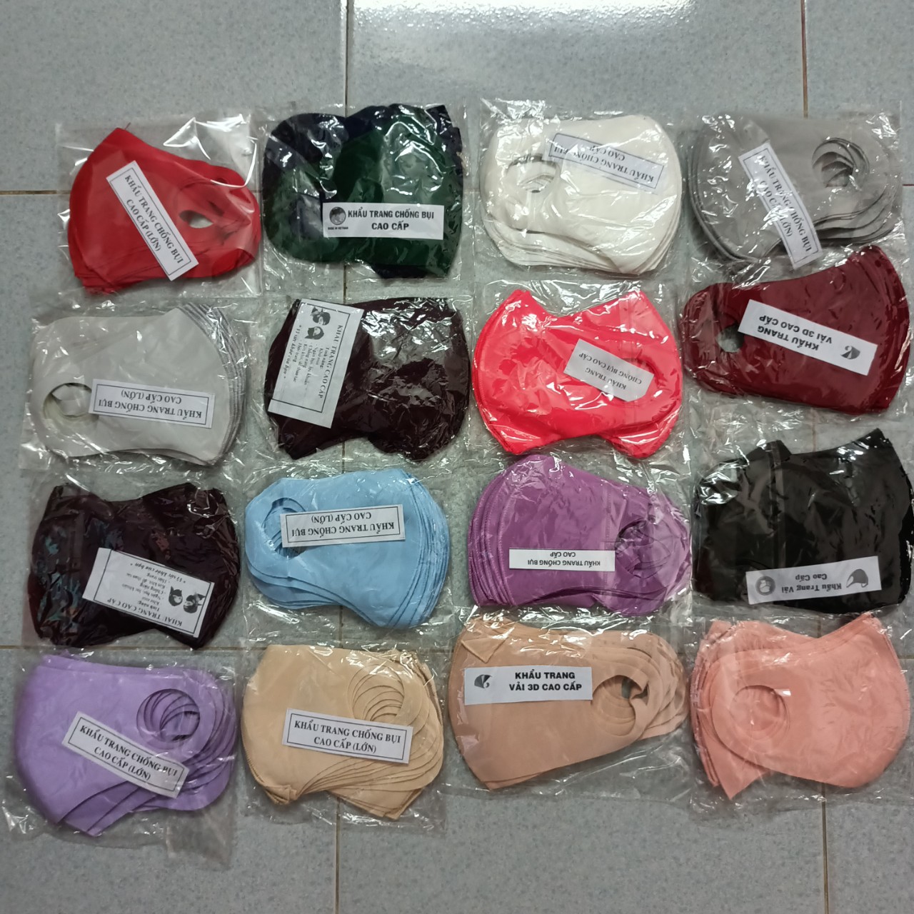 10 KHẨU TRANG VẢI SU POLY SIÊU RẺ