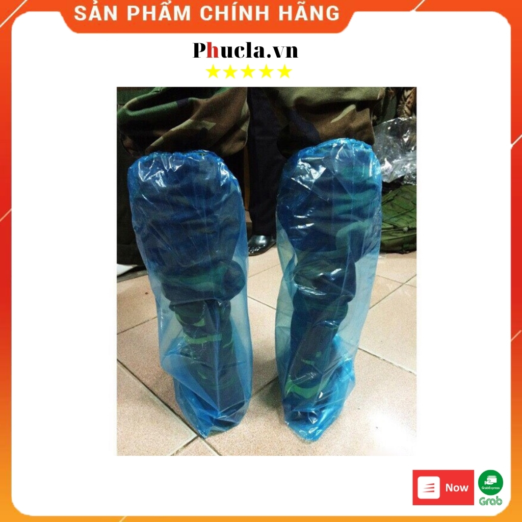 Áo mưa mỏng tiện lợi kết hợp giày đi mưa siêu bền