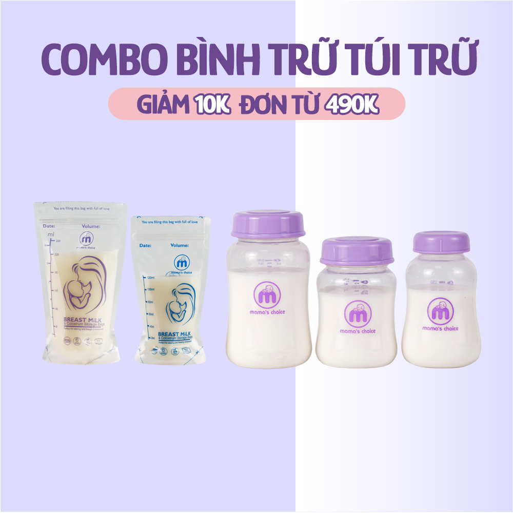 Combo Bình Trữ Sữa và Túi Trữ Sữa Mama s Choice, Bảo Quản và Trữ Sữa Mẹ