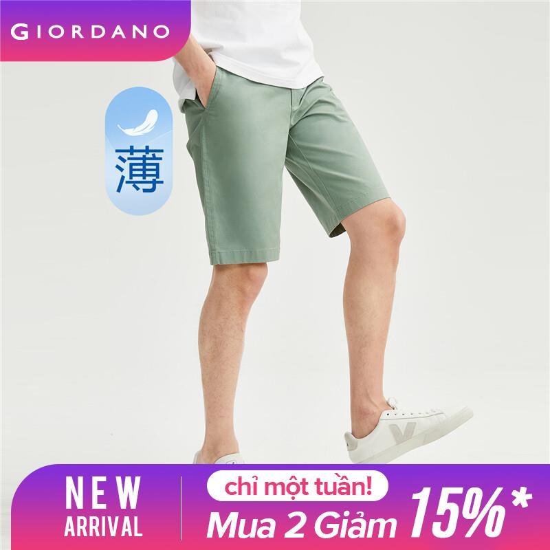 GIORDANO Men Shorts Mid Low Rise Lightweight Comfort Summer Shorts Solid