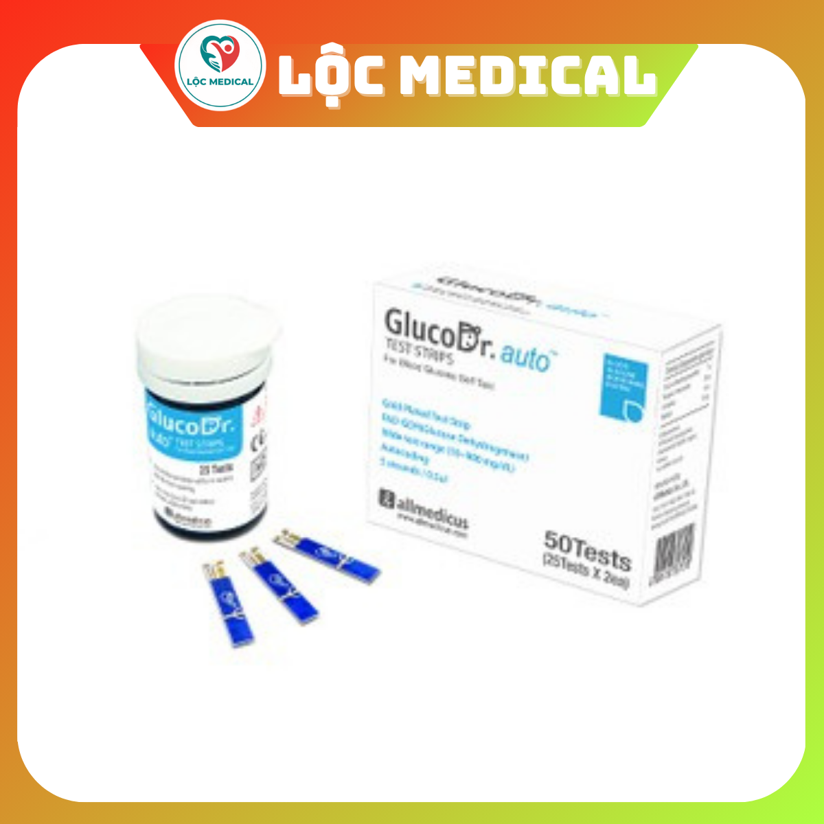 Lọ 25 que thử đường huyết gluco dr auto agm-4000