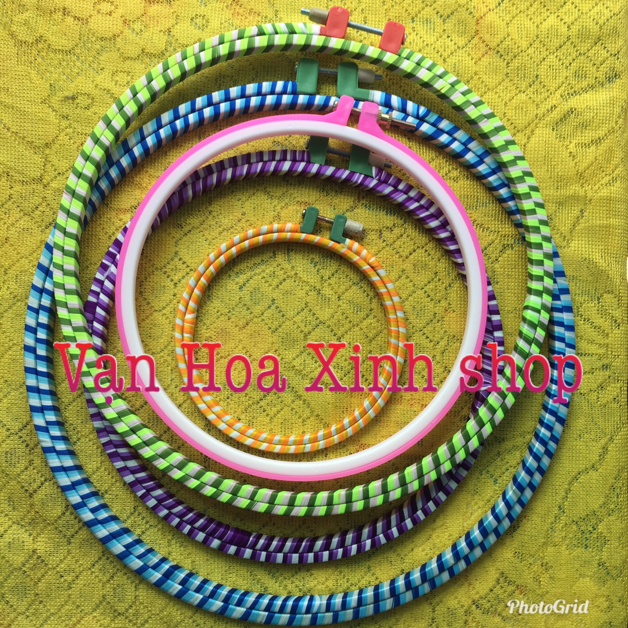 🌿🌿 1 khung thêu tròn cầm tay bàn căng vải thêu tay truyền thống