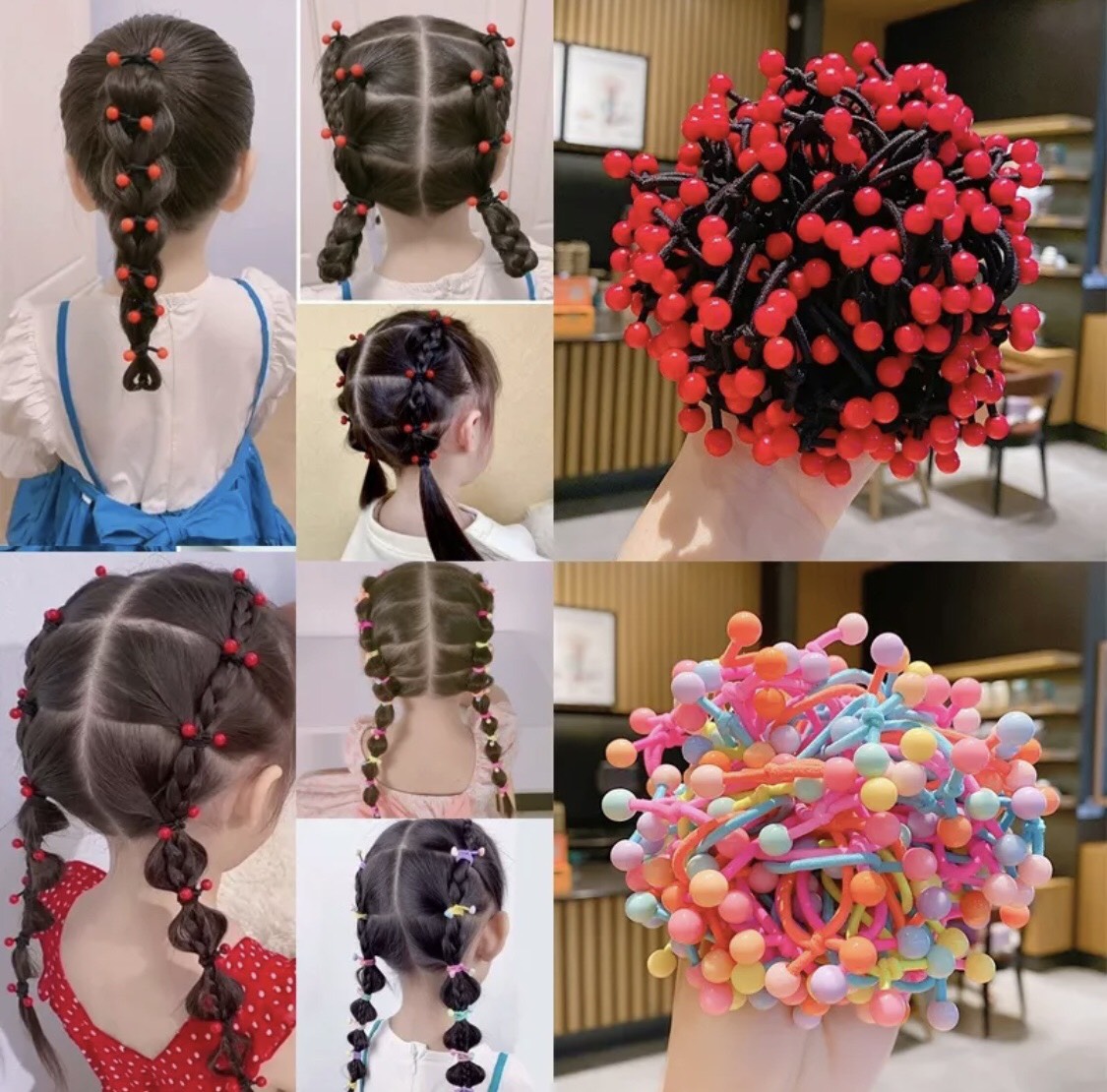 Set 5 - 10 cột tóc mini co giãn tết tóc cho bé yêu siêu dễ thương hottrend hala0097