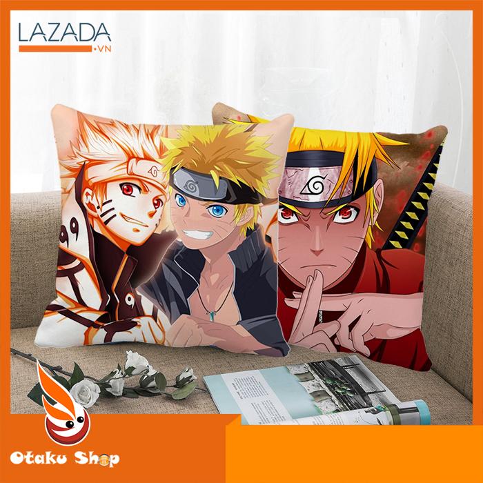 [HCM]Áo gối bao gối ôm  gối sofa gối tựa lưng 40x40cm gối hình Anime Naruto / Naruto - Otakushop