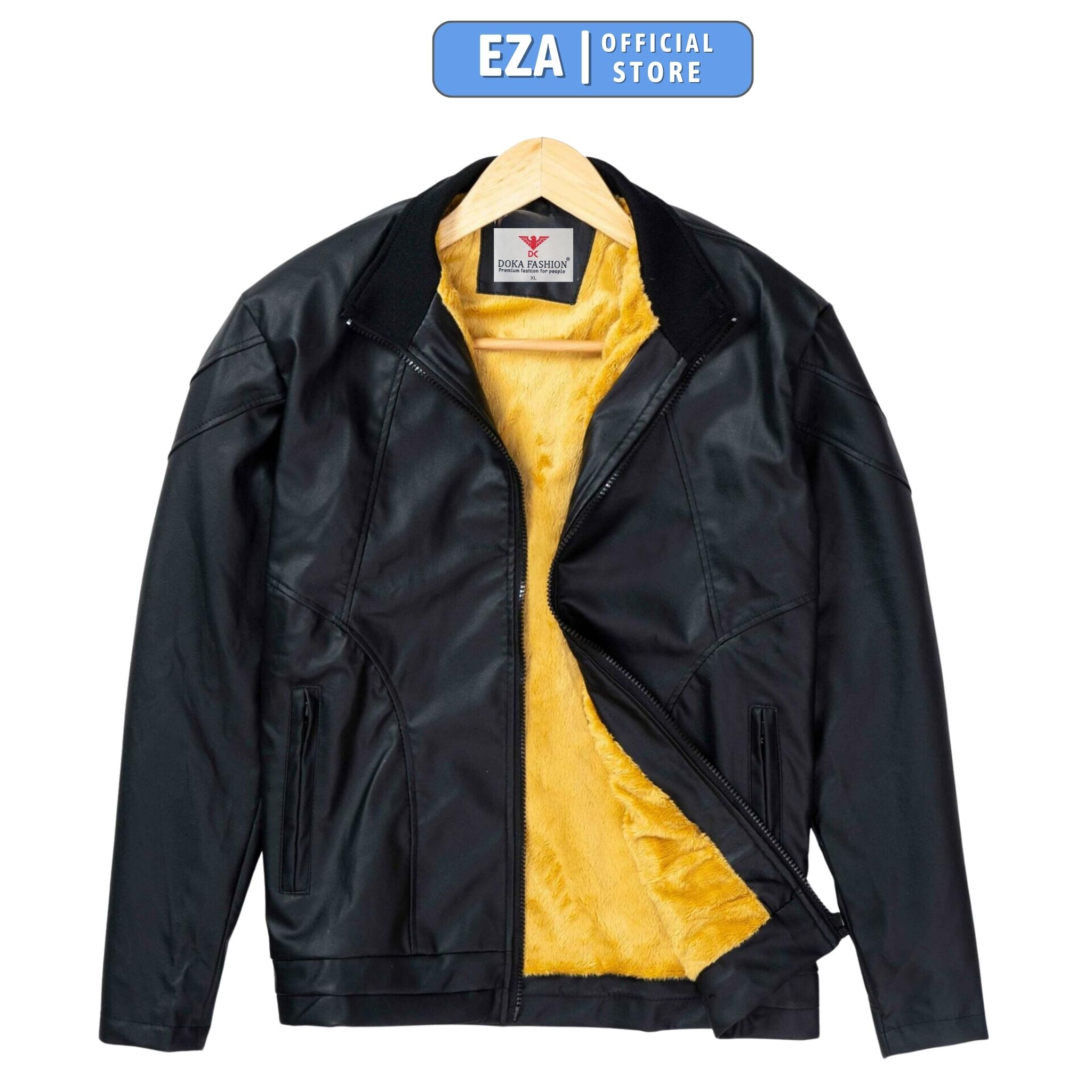Áo Khoác Da (MIỄN PHÍ VẬN CHUYỂN) - Áo Khoác Da Nam Lót Lông Chống Lạnh Siêu Ấm Cao Cấp Ezafashion EDL14