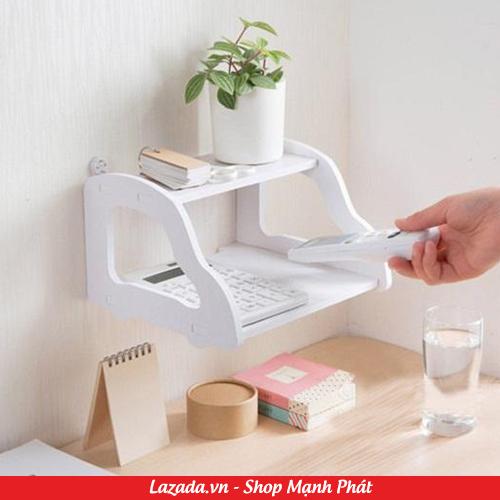 Kệ wifi mini 2 Tầng tặng móc đóng tường | shop Mạnh Phát
