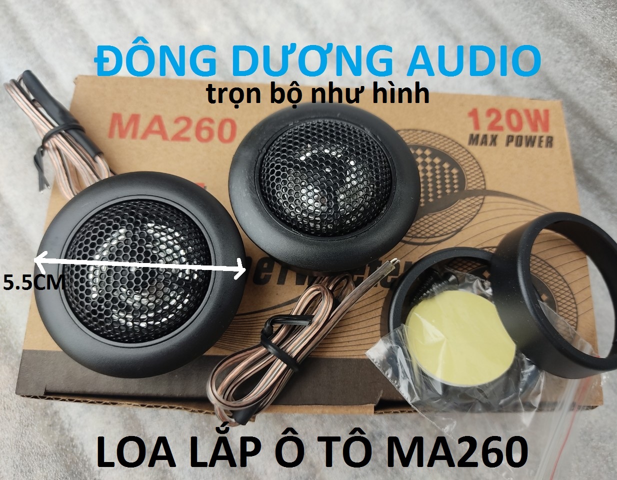 2 CỦ LOA TREBLE  5CM LẮP TRÊN Ô TÔ MA260 - LOA TRÉP Ô TÔ