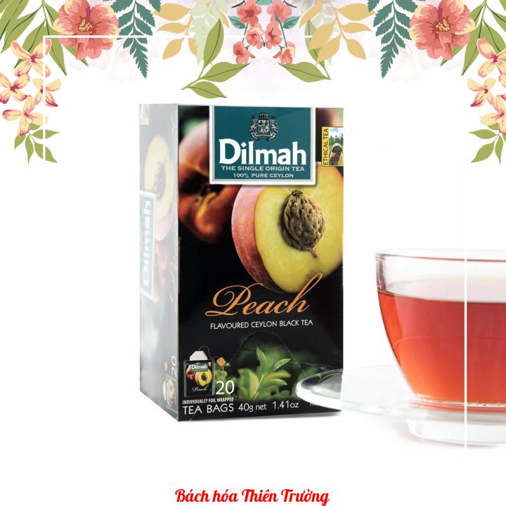 Trà Dilmah Hương Đào Hộp 30g - 20 Túi Lọc
