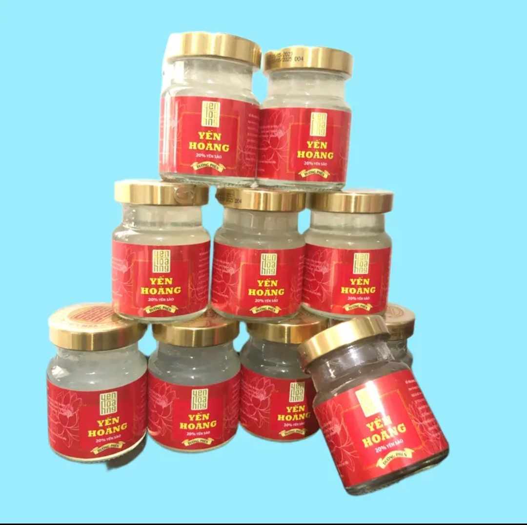 Set 50 hủ yến sào chưng đường phèn người lớn thành phần 20% thật - 70ml - Yến Hoàng