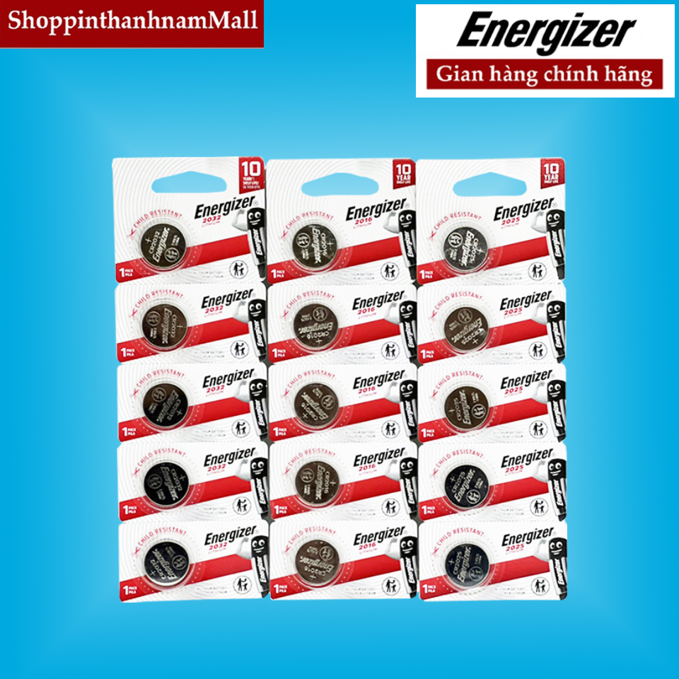 Pin energizer cr2032 / cr2025 / cr2016 lithium 3v chính hãng dung lượng cao
