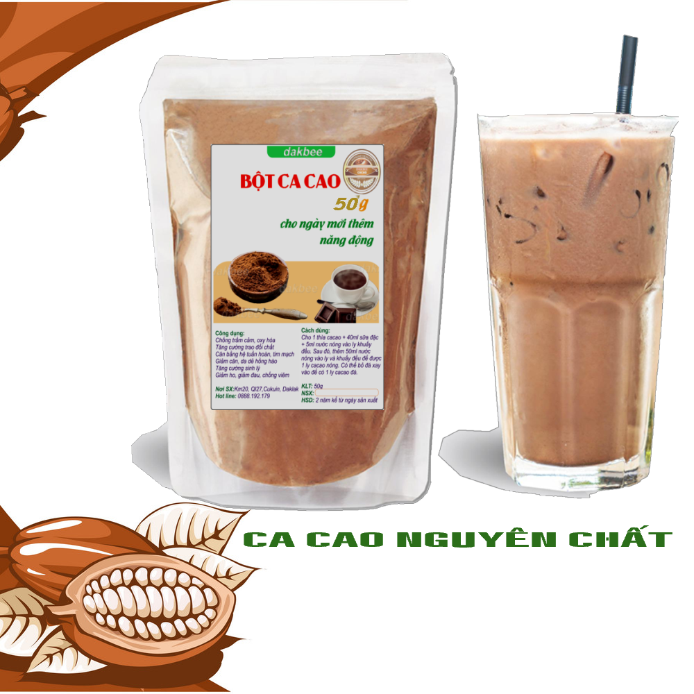 50 gram bột ca cao nguyên chất Daklak