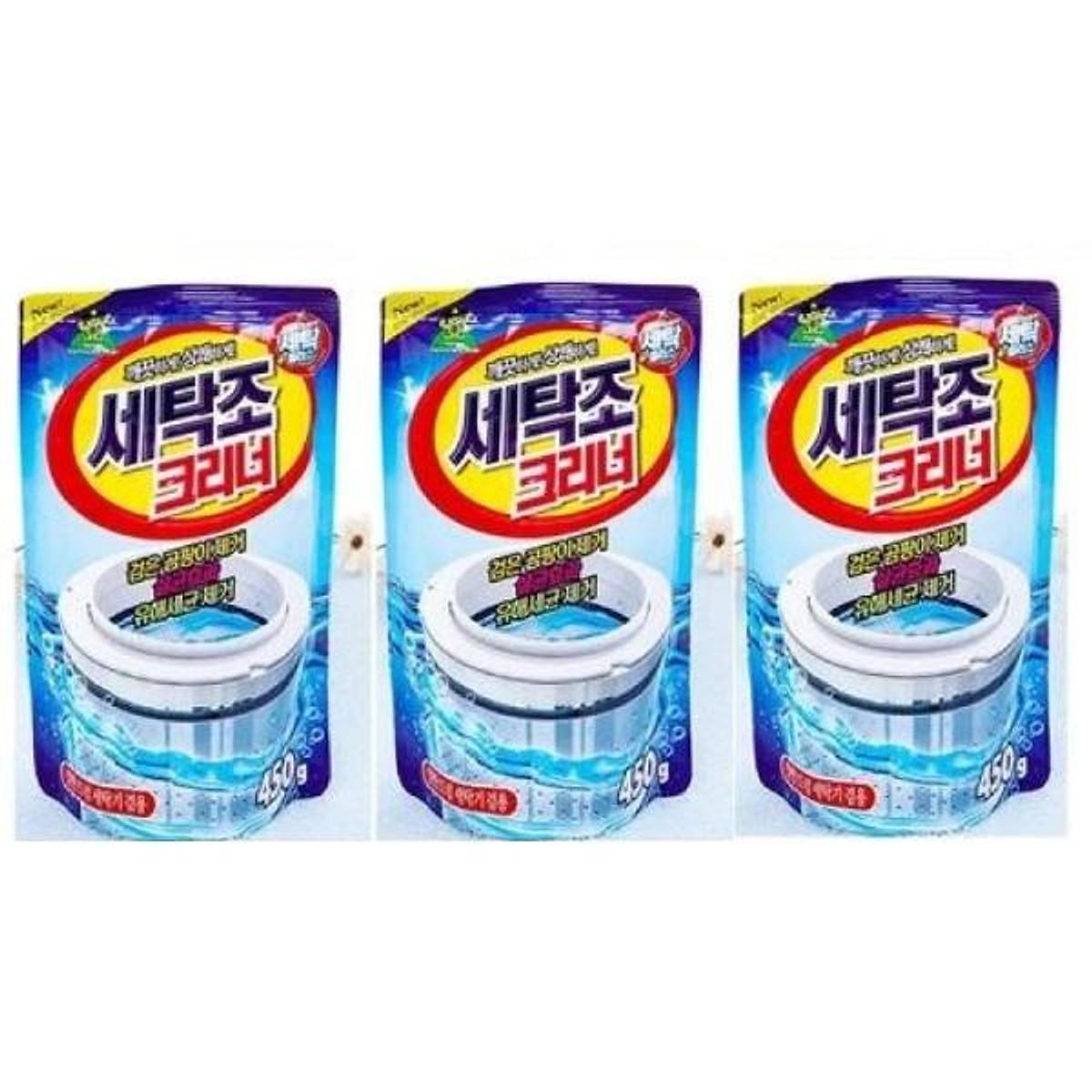 Bộ 3 gói bột tẩy lồng máy giặt 450g