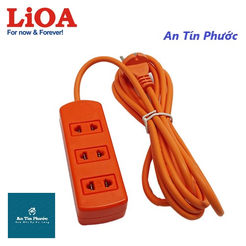 Ổ cắm điện 3 ổ dây dài 3m công suất cao lioa - ổ cắm điện loại tốt chịu tải cao 15a-3300w lioa s3tc