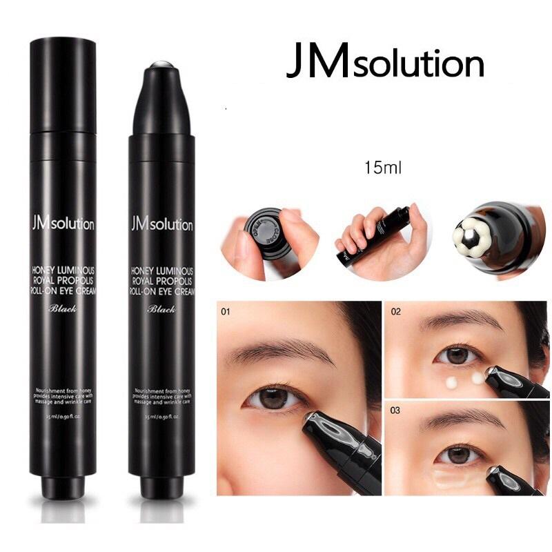 Lăn dưỡng mắt chuyên sâu jm solution roll on eye cream 15ml # honey luminous royal - đen