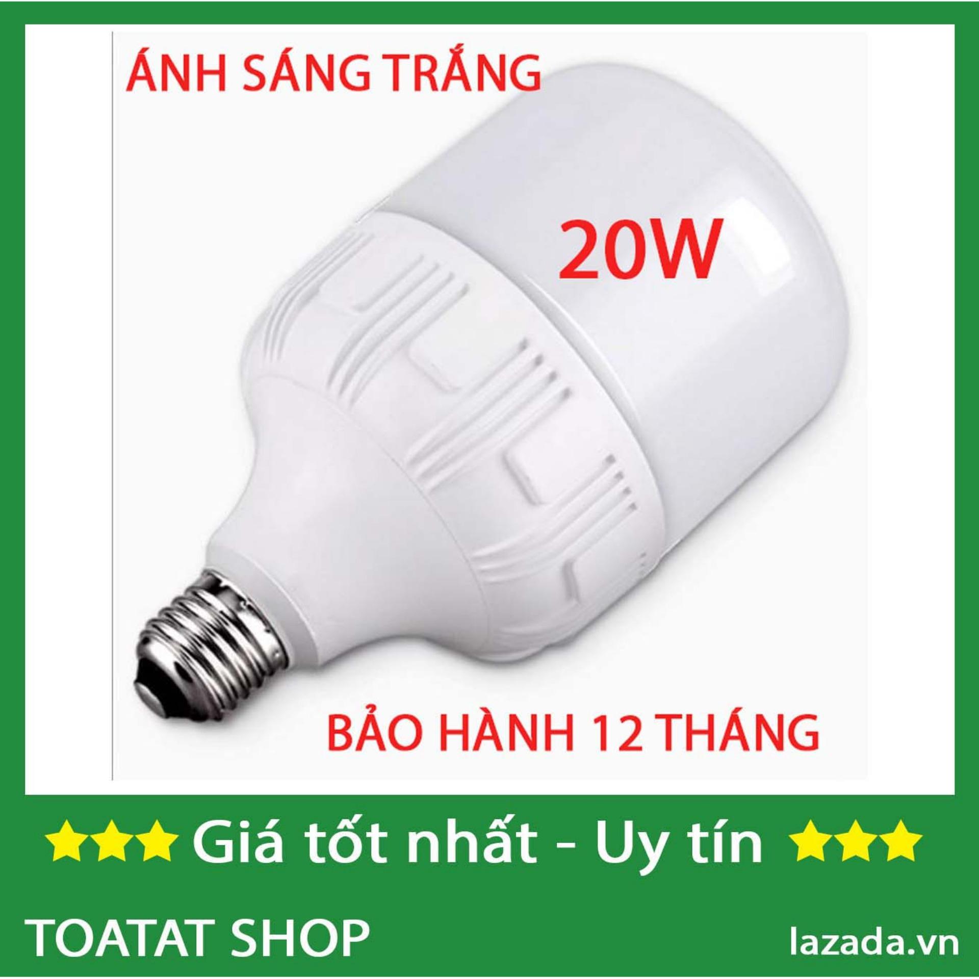 [Sĩ] Bộ 10 hoặc 30 Bóng đèn Led trụ 20W Cao cấp - Tiết kiệm điện (Trắng)