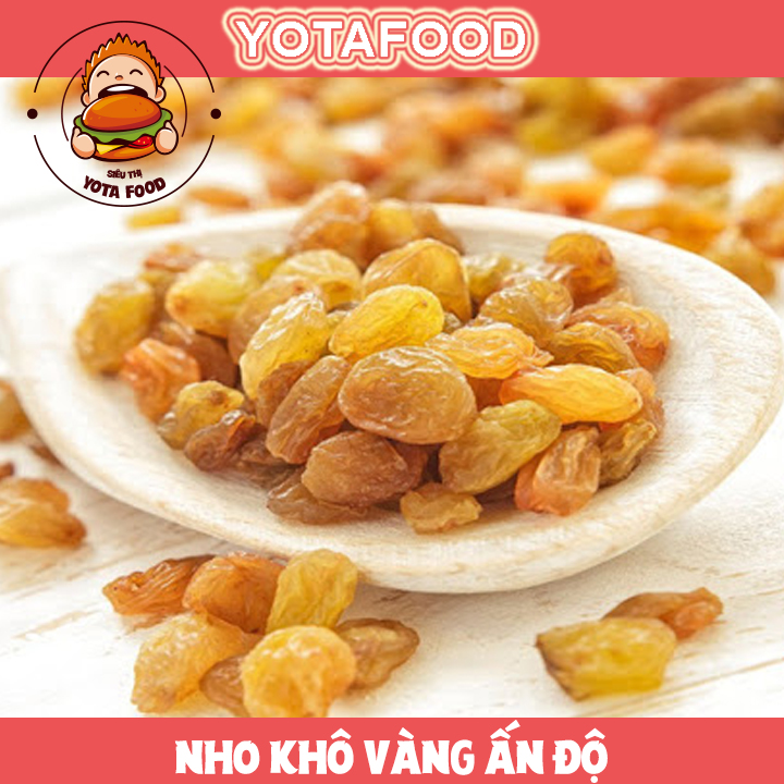 Nho vàng khô Ấn Độ loại ngon ( không đường , ăn kiêng giảm cân được ) | Yotafood - 1Kg