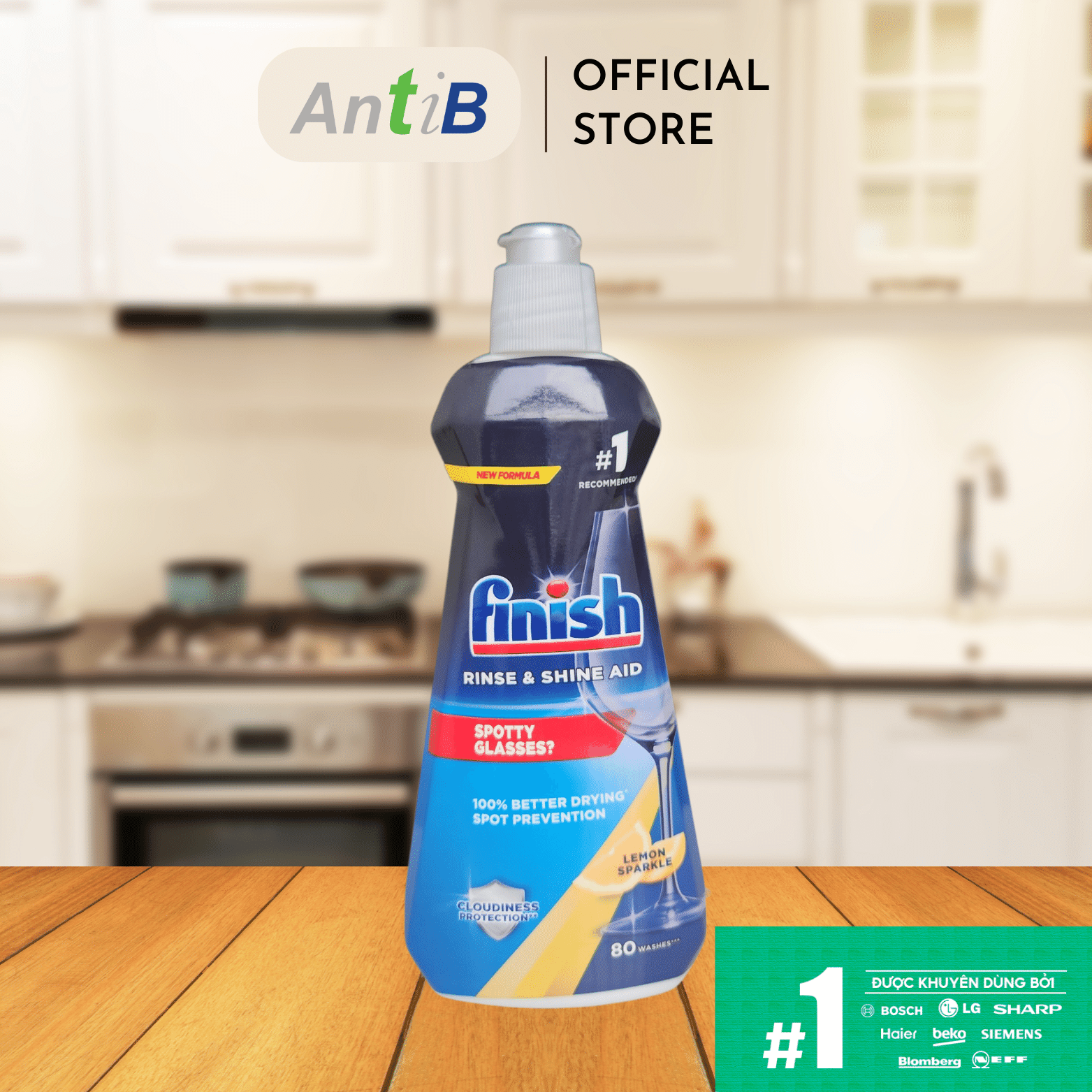 Nước làm bóng Finish chai 400 ml Hương Chanh