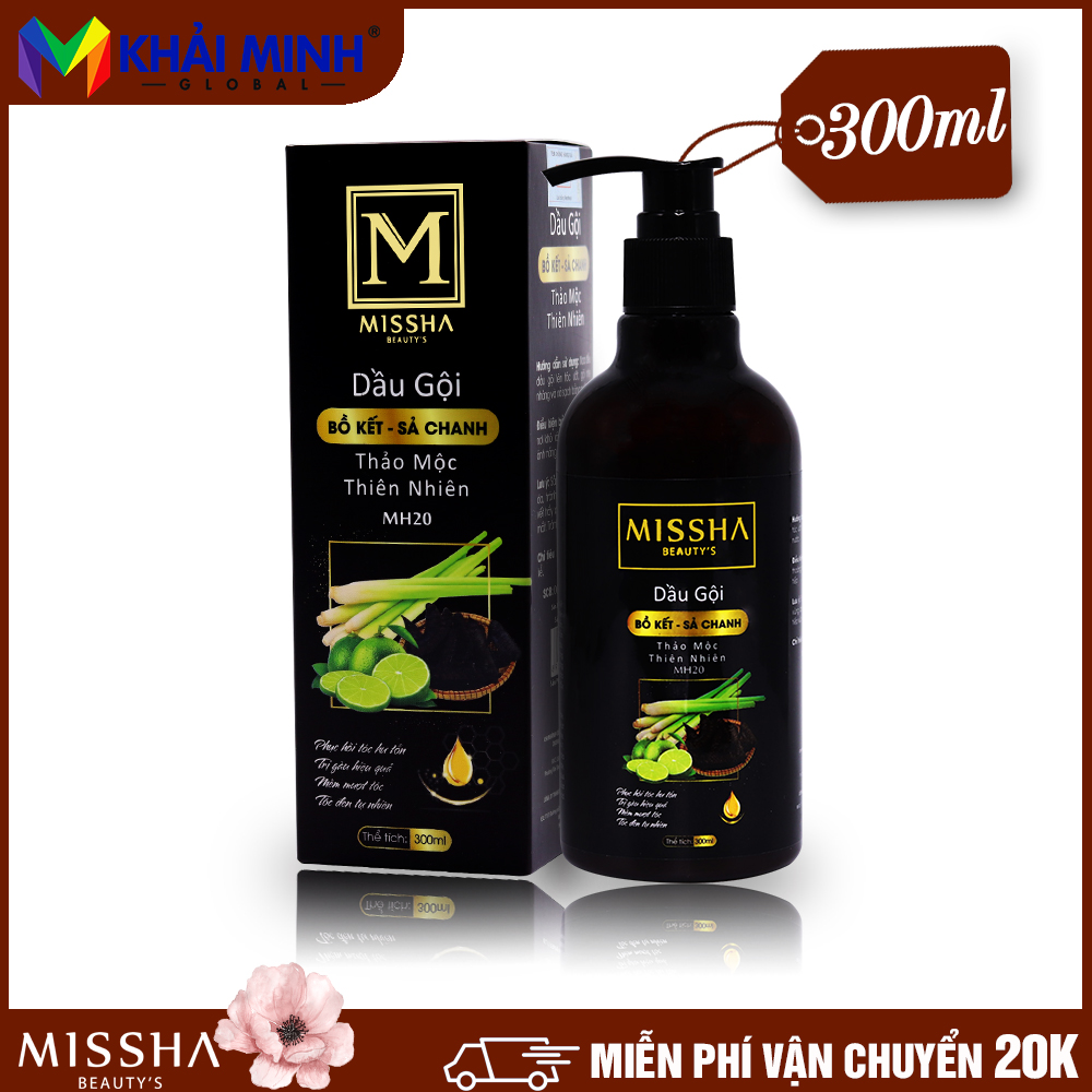 Dầu gội đầu bồ kết sả chanh thảo mộc thiên nhiên ngăn rụng tóc, bạc tóc, trị gàu, kích thích mọc tóc missha beauty’s 300ml - mỹ phẩm missha - Global Khải Minh Comestic