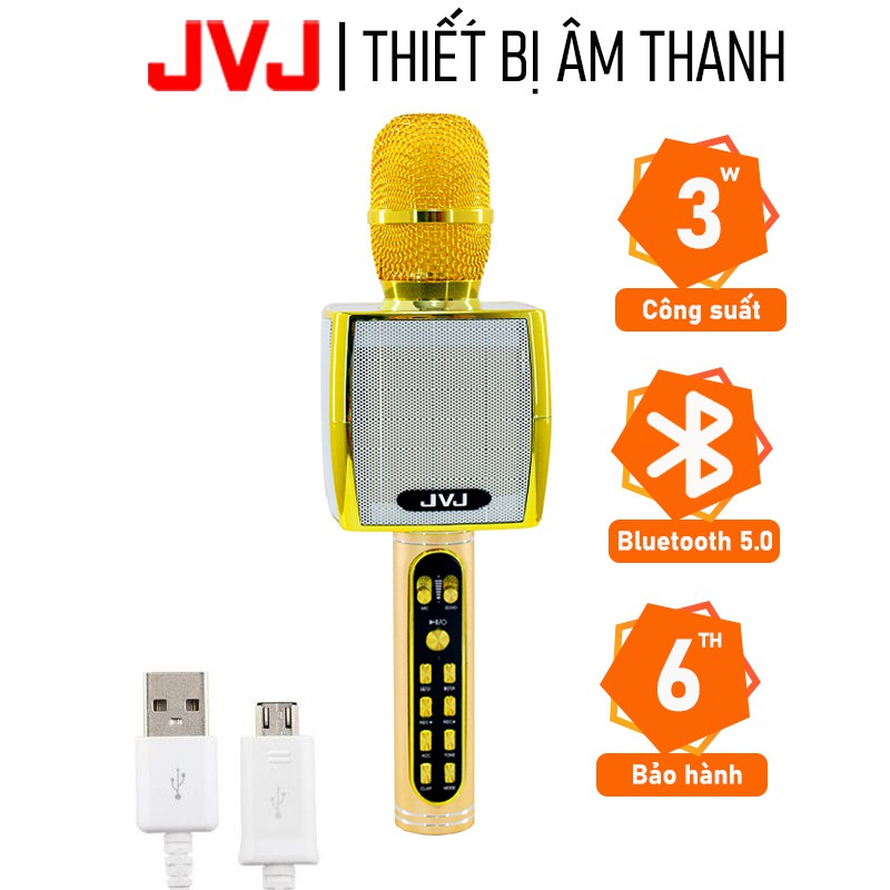 Micro Bluetooth Karaoke YS91/Y98 JVJ  hỗ trợ khe cắm thẻ nhớ, Mic bluetooth, Loa bluetooth, micro không dây, Loa karaoke, Mic loa bluetooth, loa bluetooth bảo hành 6 tháng, Micro Bluetooth, Micro không dây, mic bluetooth  Bh 6 Tháng