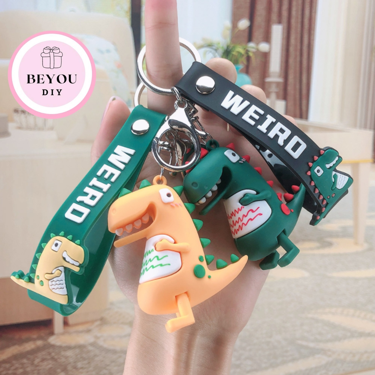 Móc Khoá Móc Treo Balo Túi Xách Hình Khủng Long Dễ Thương - BEYOU