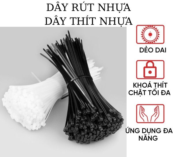 10c dây rút nhựa đen trắng, dây thít nhựa túi 10c đủ kích thước, rút nhựa, dây thít nhựa đen, dây rút nhựa 30cm, thít nhựa, dây gút nhựa, dây rút, dây rút 30cm, lạt nhựa, dây lạt nhựa, dây rút trắng, dây lạt nhựa đen