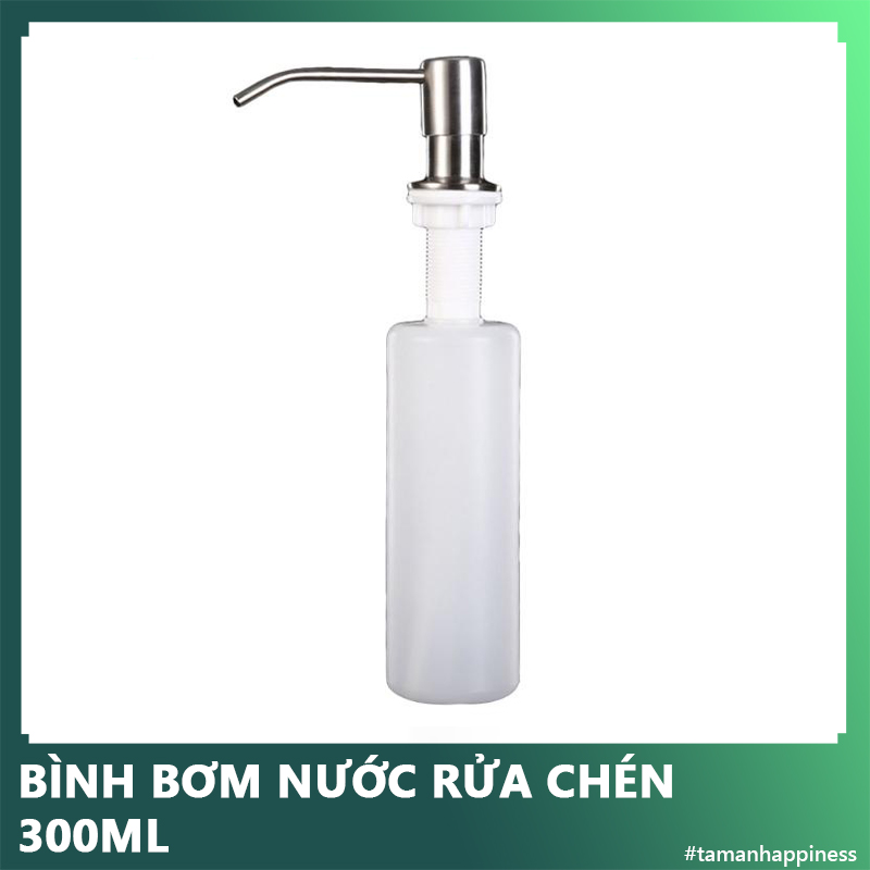 Bộ vòi bơm hút nước rửa chén gắn bồn rửa tự bơm hút dầu rửa bát với bình chứa 300ml - 2081