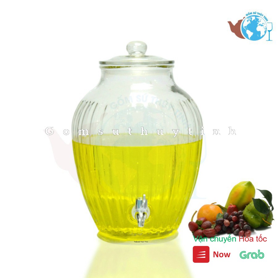 Bình ngâm rượu thủy tinh 217 20 lít - có vòi hoặc không vòi