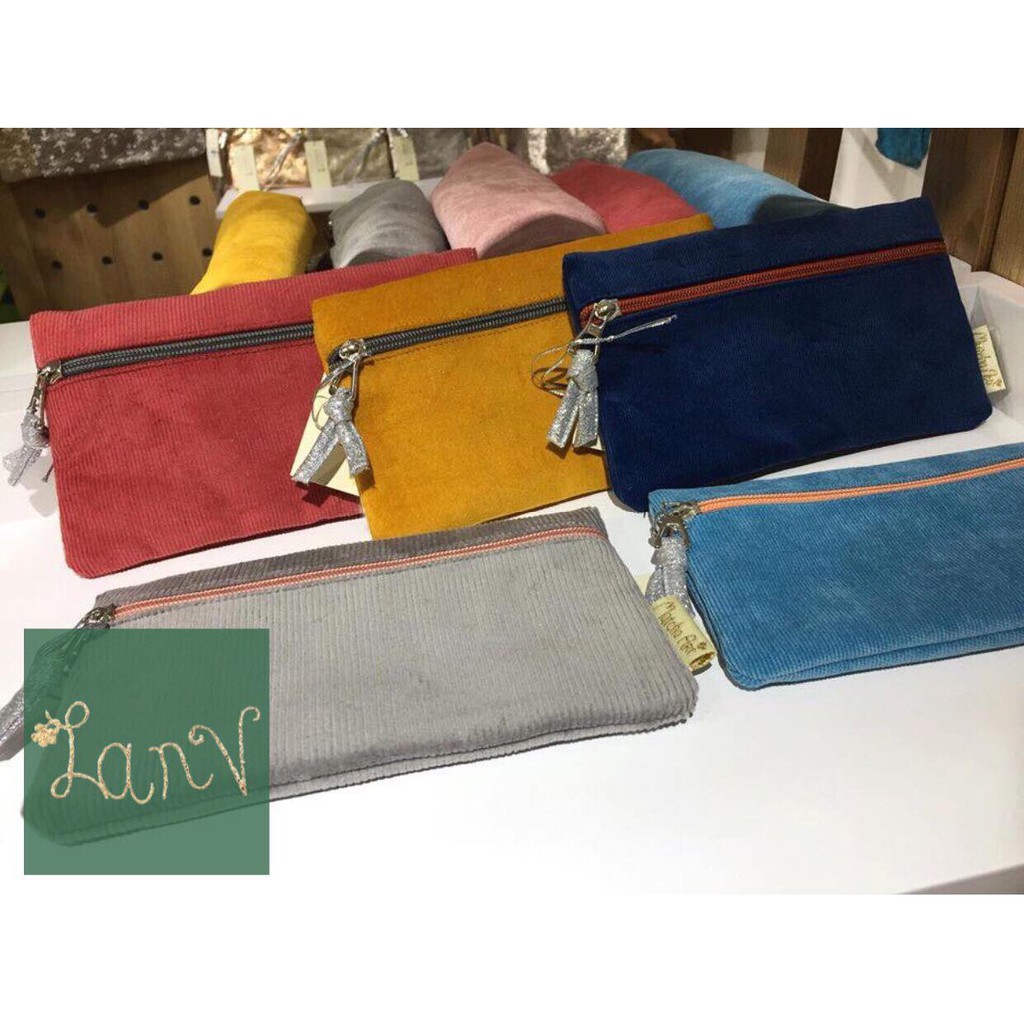 Ví Vải Nhung Tăm Handmade