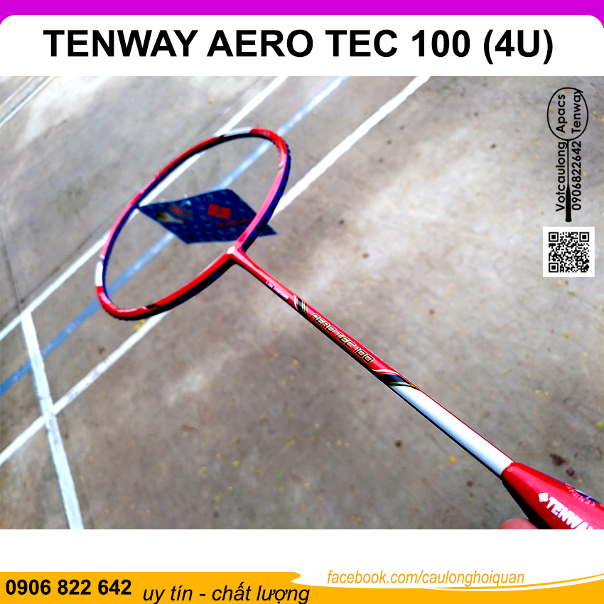 Vợt cầu lông Tenway Aero Tec 100 | Vợt nặng đầu chuyên thông thân dẻo phù hợp đánh phong trào