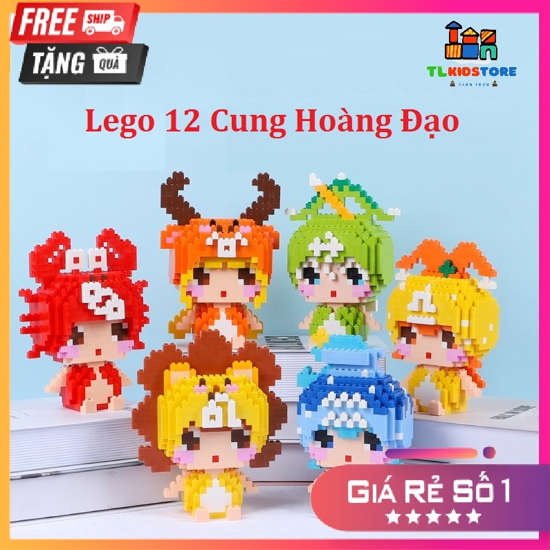 [Tặng quà] Bộ Đồ Chơi Lắp Ráp - Mô Hình 12 Cung Hoàng Đạo Chibi Siêu Cute