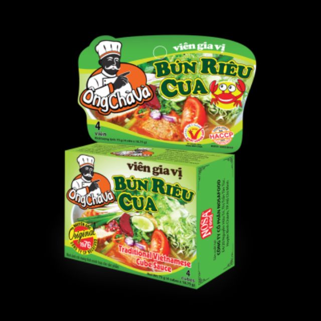 Viên gia vị Bún riêu cua lốc 12 viên