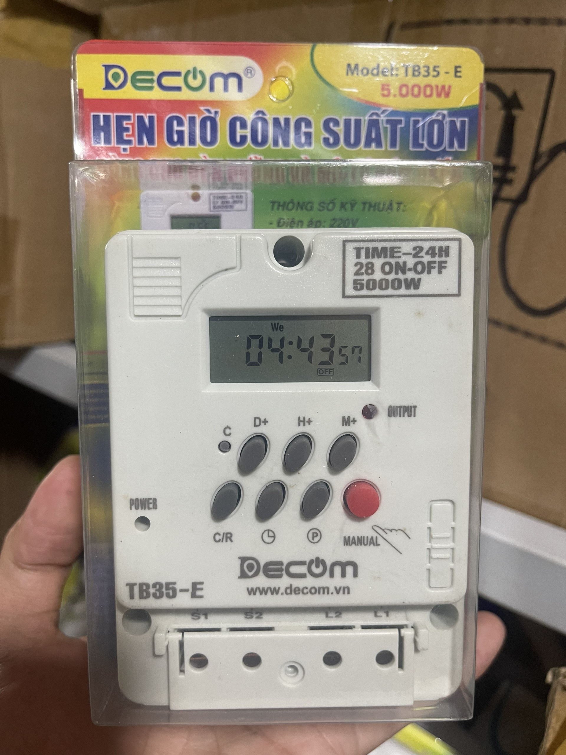 Hẹn giờ điện tử công nghiệp timer chỉnh 1s đến 24h kg316 decom